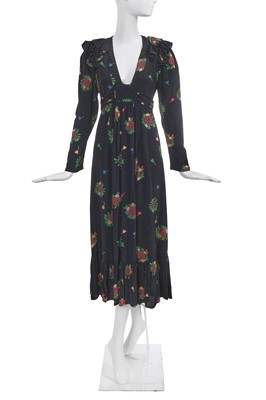 Lot 433 - An Ossie Clark/ Celia Birtwell printed marocain maxi dress, mid 1970s