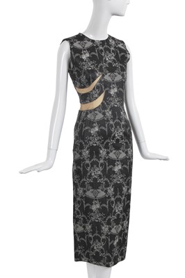Lot 248 - An Alexander McQueen grey floral damask dress 'Joan' collection, Autumn-Winter 1998-99