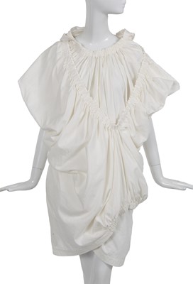 Lot 193 - A Comme des Garçons white cotton dress, ‘Round Rubber’ collection, Spring-Summer 1984