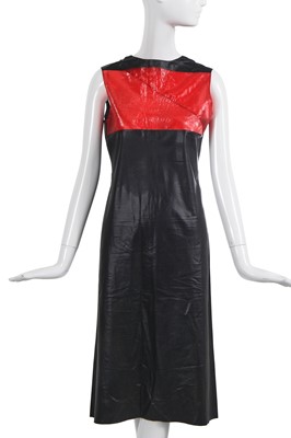 Lot 223 - A Helmut Lang black and red nylon shift dress showpiece, Autumn-Winter 1994-95