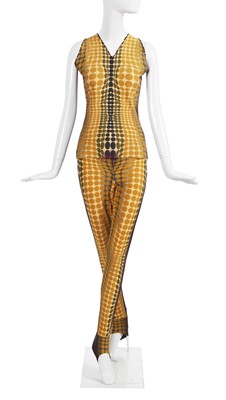 Lot 224 - A Jean Paul Gaultier cyber-dot nylon ensemble, 'Cavalières et Amazones des temps modernes (Mad Max)’ collection, Autumn-Winter 1995-96