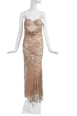 Lot 136 - An Alexander McQueen sequined corset gown, 'Deliverance' collection, Spring-Summer 2004