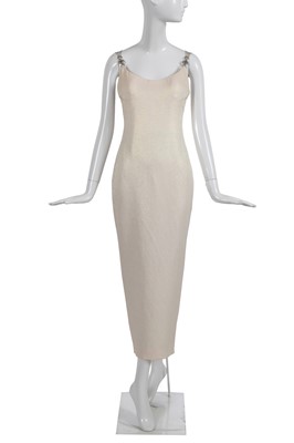 Lot 271 - A Gianni Versace cream lamé dress, circa 1996