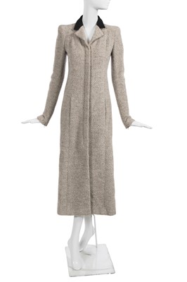 Lot 26 - A Chanel haute couture by Karl Lagerfeld oatmeal bouclé wool coat, Autumn-Winter 2002-03