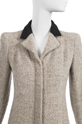 Lot 26 - A Chanel haute couture by Karl Lagerfeld oatmeal bouclé wool coat, Autumn-Winter 2002-03