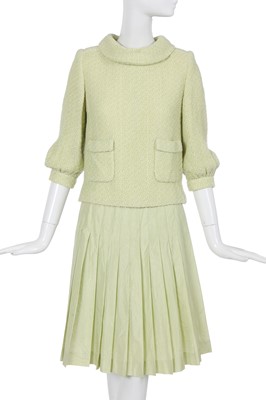 Lot 28 - A Chanel haute couture by Karl Lagerfeld lime green ensemble, Spring-Summer 2001