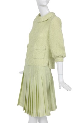 Lot 28 - A Chanel haute couture by Karl Lagerfeld lime green ensemble, Spring-Summer 2001