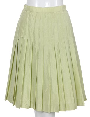 Lot 28 - A Chanel haute couture by Karl Lagerfeld lime green ensemble, Spring-Summer 2001