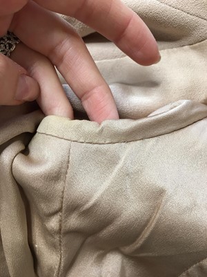 Lot 32 - A Chanel haute couture by Karl Lagerfeld taupe moss crêpe coat, Spring-Summer 1998