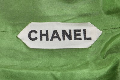 Lot 33 - A Chanel haute couture by Karl Lagerfeld lime green moss crêpe coat dress, Spring-Summer 1998