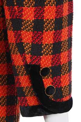 Lot 42 - A Chanel by Karl Lagerfeld multicoloured tweed and velvet dress, circa 1990
