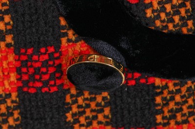 Lot 42 - A Chanel by Karl Lagerfeld multicoloured tweed and velvet dress, circa 1990