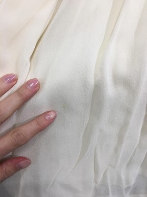 Lot 46 - A Chanel by Karl Lagerfeld cream chiffon cocktail dress, Autumn-Winter 1987-88