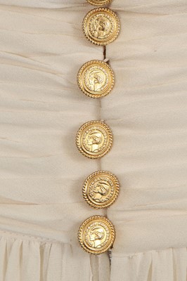 Lot 46 - A Chanel by Karl Lagerfeld cream chiffon cocktail dress, Autumn-Winter 1987-88