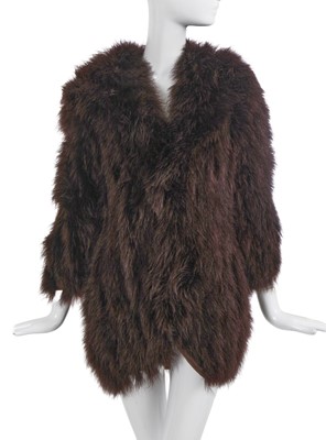 Lot 474 - A Christian Dior New York brown marabou feather jacket, early 1970s