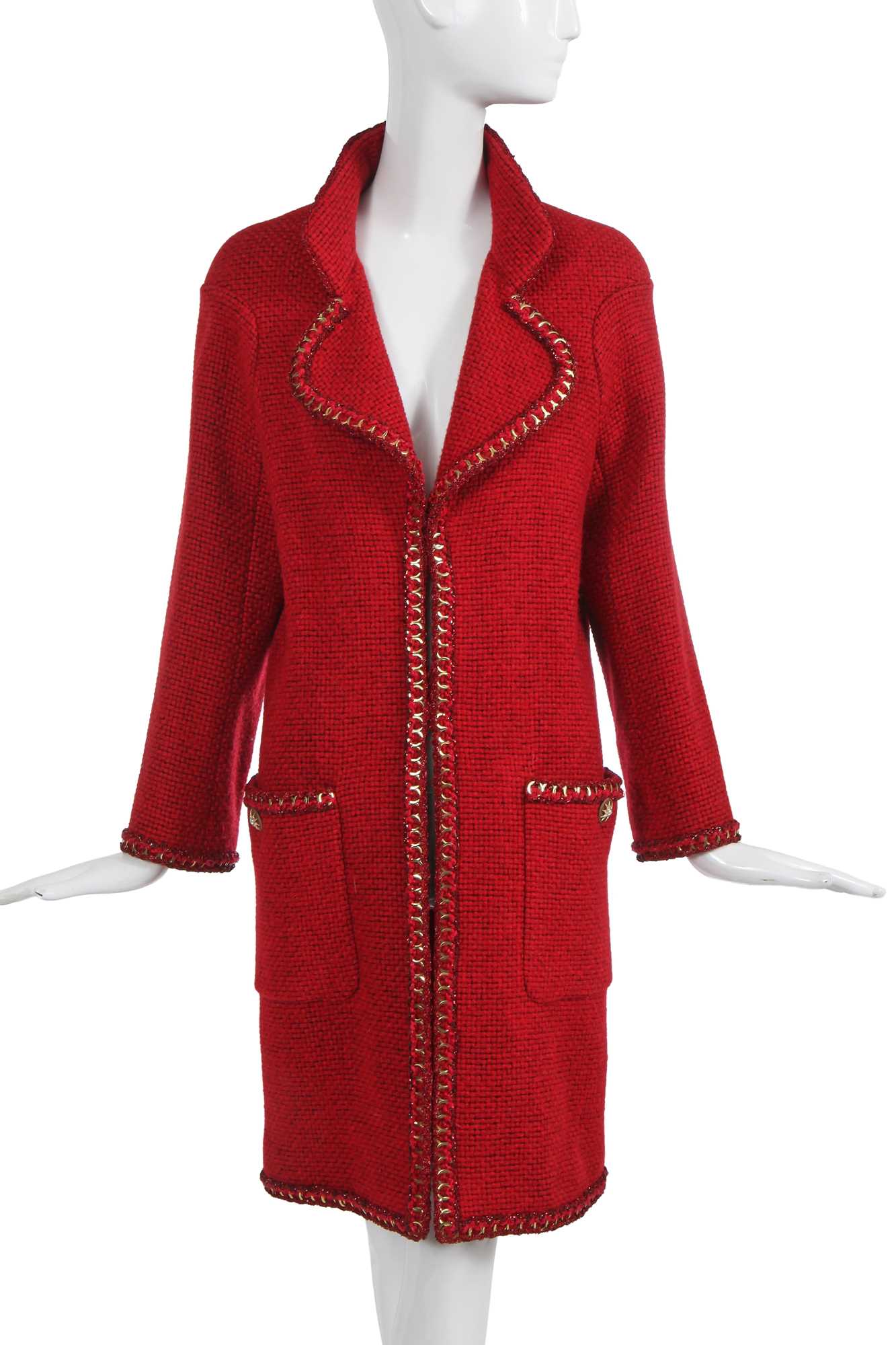 Lot 15 - A Chanel by Karl Lagerfeld red wool coat, 'Paris-Salzburg' collection, Métiers d'Art, Pre-Fall 2015