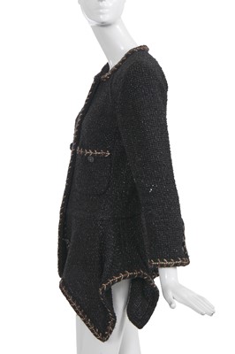 Lot 4 - A Chanel by Karl Lagerfeld black and brown tweed jacket, Autumn-Winter 2018-19