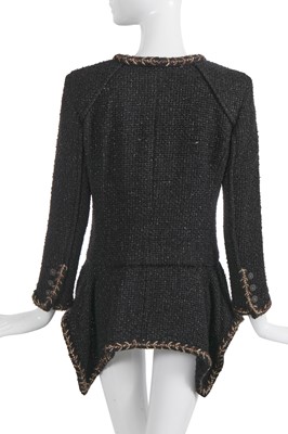 Lot 4 - A Chanel by Karl Lagerfeld black and brown tweed jacket, Autumn-Winter 2018-19