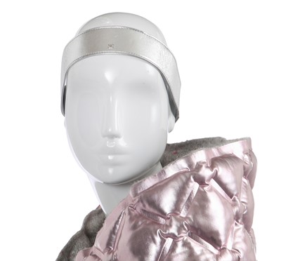 Lot 6 - A Chanel by Karl Lagerfeld pastel tweed jacket and pink cape, 'Chanel Airspace' collection, Autumn-Winter 2017-18