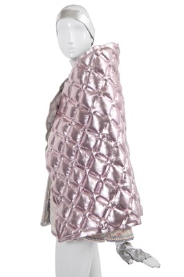 Lot 6 - A Chanel by Karl Lagerfeld pastel tweed jacket and pink cape, 'Chanel Airspace' collection, Autumn-Winter 2017-18