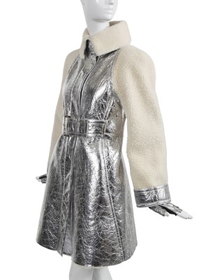 Lot 7 - A Chanel by Karl Lagerfeld silver sheepskin coat, 'Chanel Airspace' collection, Autumn-Winter 2017-18