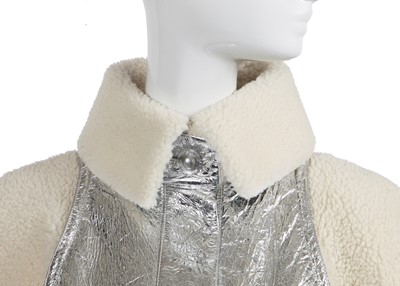 Lot 7 - A Chanel by Karl Lagerfeld silver sheepskin coat, 'Chanel Airspace' collection, Autumn-Winter 2017-18