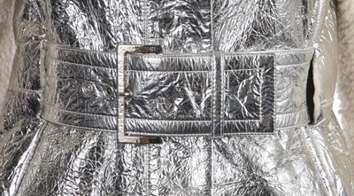 Lot 7 - A Chanel by Karl Lagerfeld silver sheepskin coat, 'Chanel Airspace' collection, Autumn-Winter 2017-18
