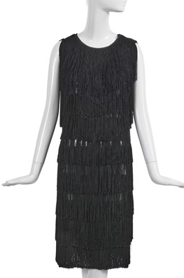 Lot 469 - A Gabrielle Chanel haute couture fringed flapper-style cocktail dress, 1969