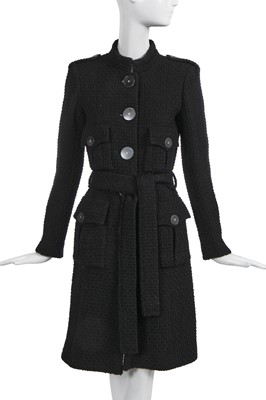 Lot 11 - A Chanel by Karl Lagerfeld black wool coat, 'Paris Cosmopolite' collection, Metiers d'Art, Pre-Fall 2017