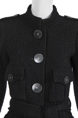 Lot 11 - A Chanel by Karl Lagerfeld black wool coat, 'Paris Cosmopolite' collection, Metiers d'Art, Pre-Fall 2017