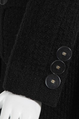 Lot 11 - A Chanel by Karl Lagerfeld black wool coat, 'Paris Cosmopolite' collection, Metiers d'Art, Pre-Fall 2017