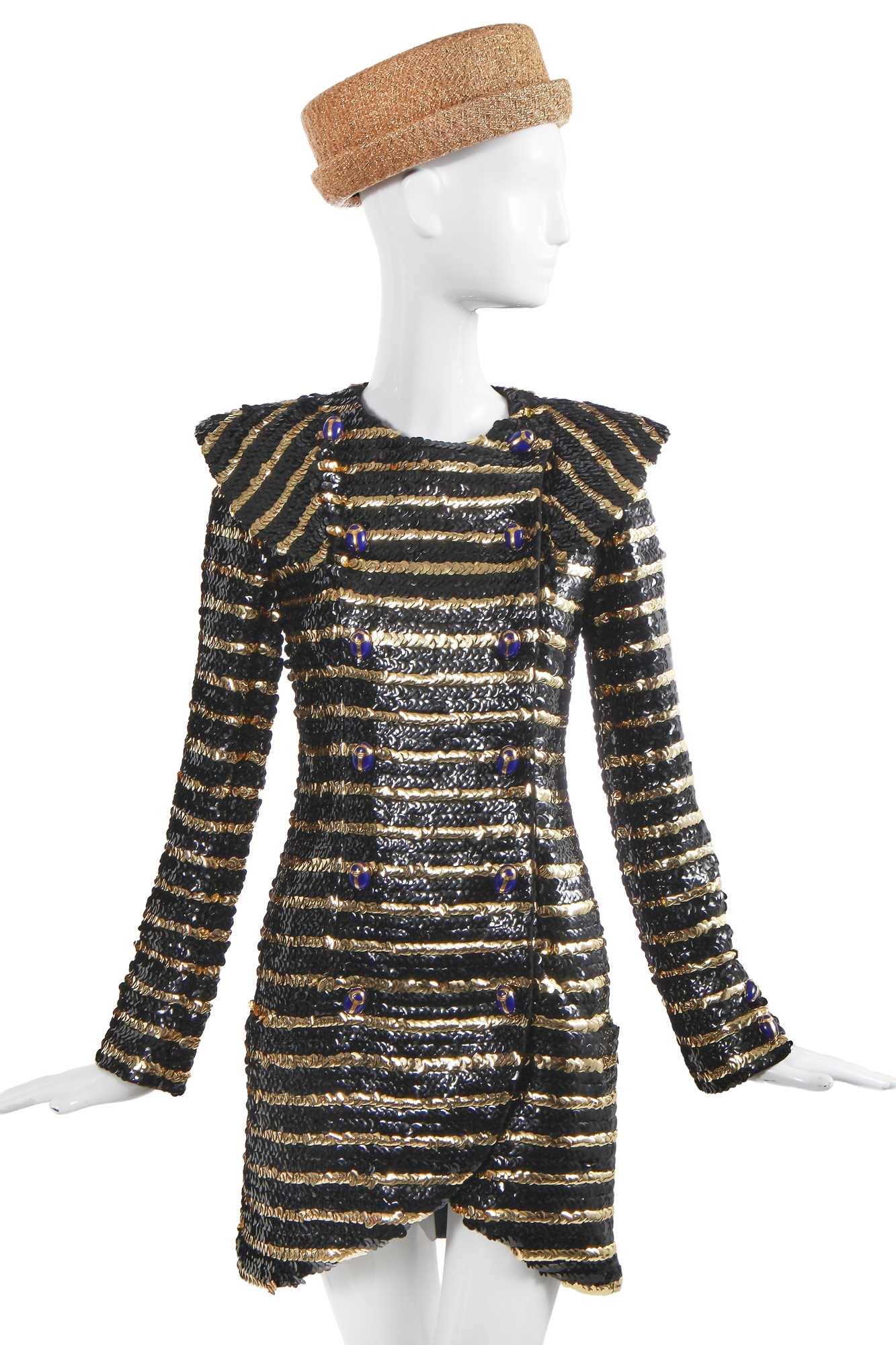 Lot 2 - A fine Chanel by Karl Lagerfeld sequined coat dress, 'Egyptomania' collection, Métiers d'Art, Pre-Fall 2019