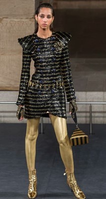 Lot 2 - A fine Chanel by Karl Lagerfeld sequined coat dress, 'Egyptomania' collection, Métiers d'Art, Pre-Fall 2019