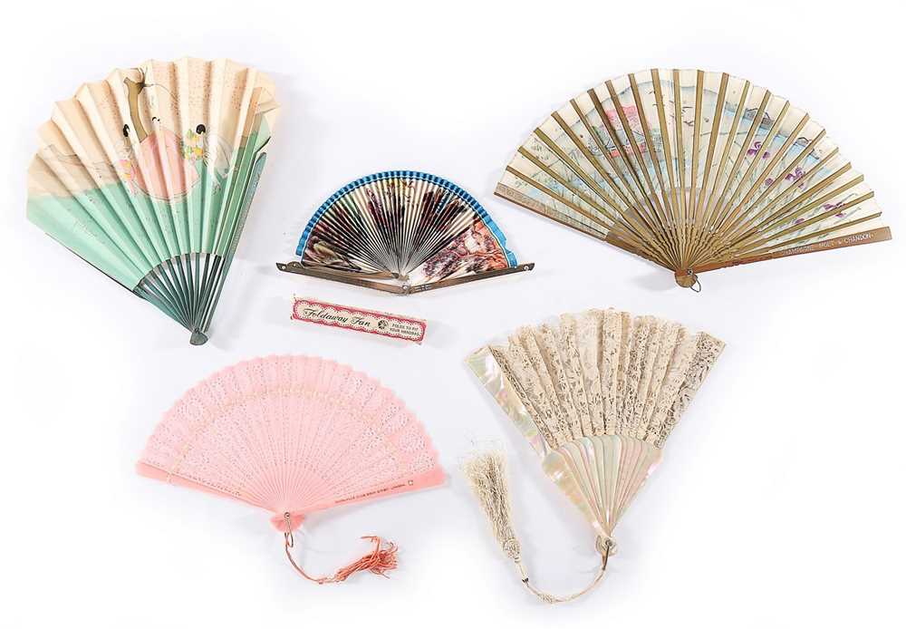 Lot 43 - A quantity of advertising fans for hotels and...