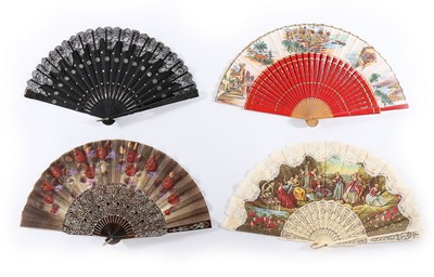 Lot 44 - A group of mainly printed Spanish fans,...