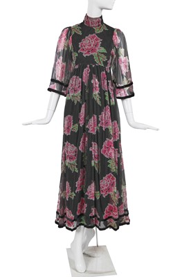 Lot 426 - A Thea Porter floral chiffon 'Faye' dress, 1970s