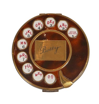 Lot 512 - A rare Salvador Dali for Schiaparelli 'Telephone Dial' compact, 1935