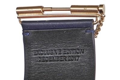 Lot 5 - A Chanel by Karl Lagerfeld black leather cuff bracelet, ‘La Modernité de l’Antiquité’ collection, Cruise 2018