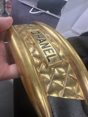 Lot 40 - A Chanel by Karl Lagerfeld gilt and leather boxing belt, 'Nouvelle Rapper (Hip Hop)' collection, Autumn-Winter 1991-92