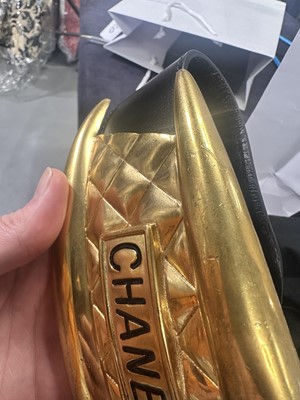 Lot 40 - A Chanel by Karl Lagerfeld gilt and leather boxing belt, 'Nouvelle Rapper (Hip Hop)' collection, Autumn-Winter 1991-92