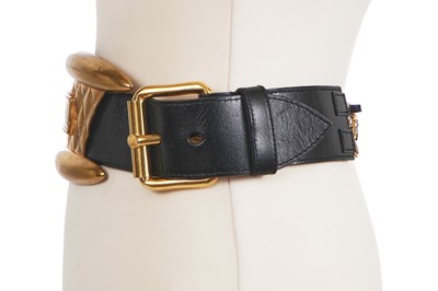 Lot 40 - A Chanel by Karl Lagerfeld gilt and leather boxing belt, 'Nouvelle Rapper (Hip Hop)' collection, Autumn-Winter 1991-92