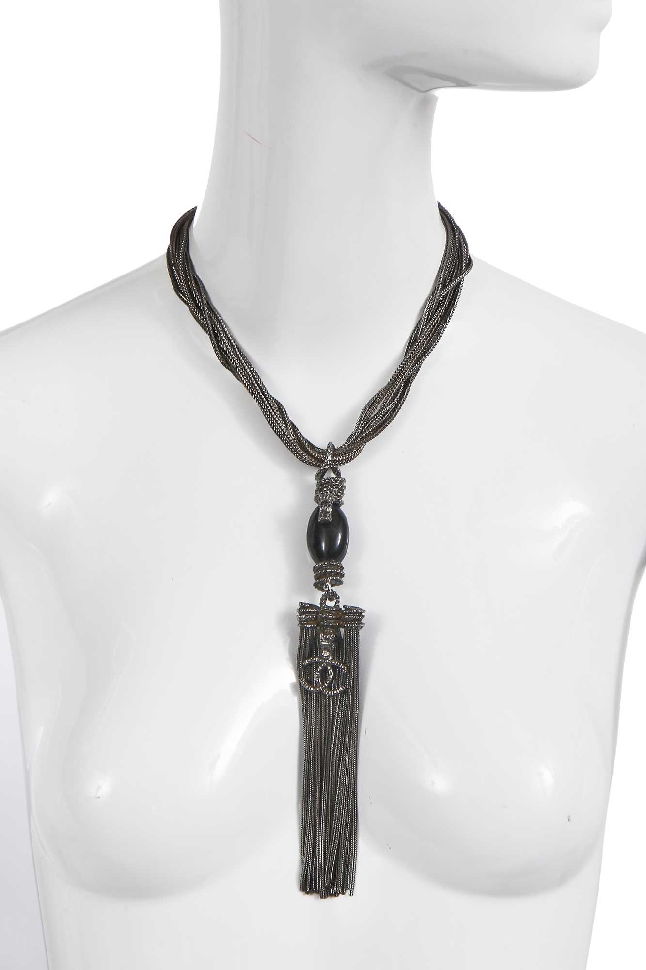 Lot 22 - A Chanel by Karl Lagerfeld silver-tone chain necklace, 'Paris-Shanghai' collection, Métiers d'Art, Pre-Fall 2010