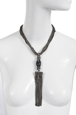 Lot 22 - A Chanel by Karl Lagerfeld silver-tone chain necklace, 'Paris-Shanghai' collection, Métiers d'Art, Pre-Fall 2010
