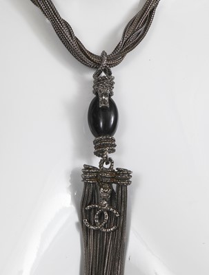 Lot 22 - A Chanel by Karl Lagerfeld silver-tone chain necklace, 'Paris-Shanghai' collection, Métiers d'Art, Pre-Fall 2010