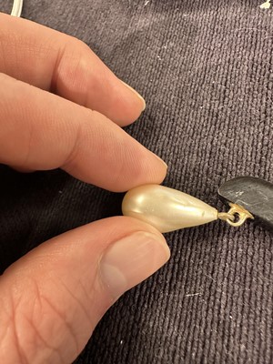 Lot 43 - A pair of Chanel by Karl Lagerfeld clothes hanger earrings, Autumn-Winter 1988-89