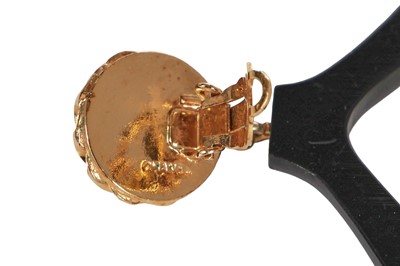 Lot 43 - A pair of Chanel by Karl Lagerfeld clothes hanger earrings, Autumn-Winter 1988-89