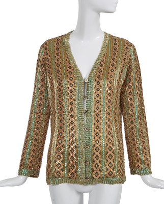 Lot 448 - An Yves Saint Laurent beaded cardigan, circa 1973
