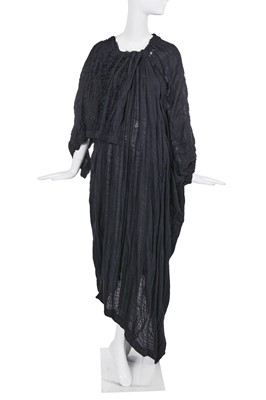 Lot 196 - A Comme des Garçons black rayon dress, ‘Round Rubber’ collection, Spring-Summer 1984