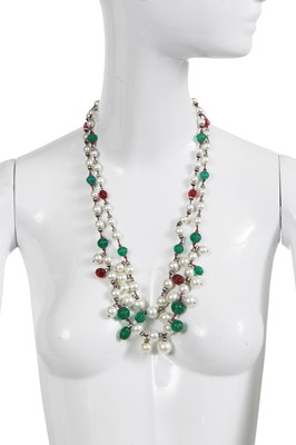 Lot 70 - A Gabrielle Chanel haute couture by Gripoix beaded necklace, 1950s-60s