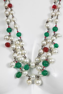Lot 70 - A Gabrielle Chanel haute couture by Gripoix beaded necklace, 1950s-60s